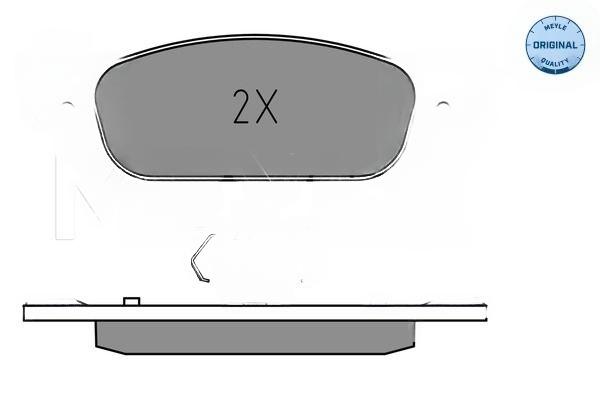 Комплект гальмівних накладок, дискове гальмо, Meyle 0252252517