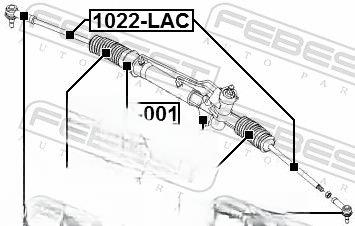 Опора, рульовий механізм, Febest CHAB-022