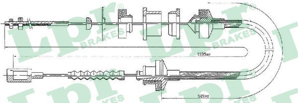 Тросовий привод, привод зчеплення, CITROEN Jumper 94-06, FIAT DUCATO 94-02, PEUGEOT BOXER 94-06, Lpr C0057C