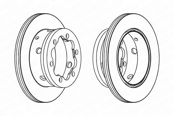Гальмівний диск, з вентиляцією, 285мм, кількість отворів 6, MERCEDES SPRINTER 3-T (903), SPRINTER 4,6-T (906), SPRINTER 4-T (904), VARIO, VW LT 28-46