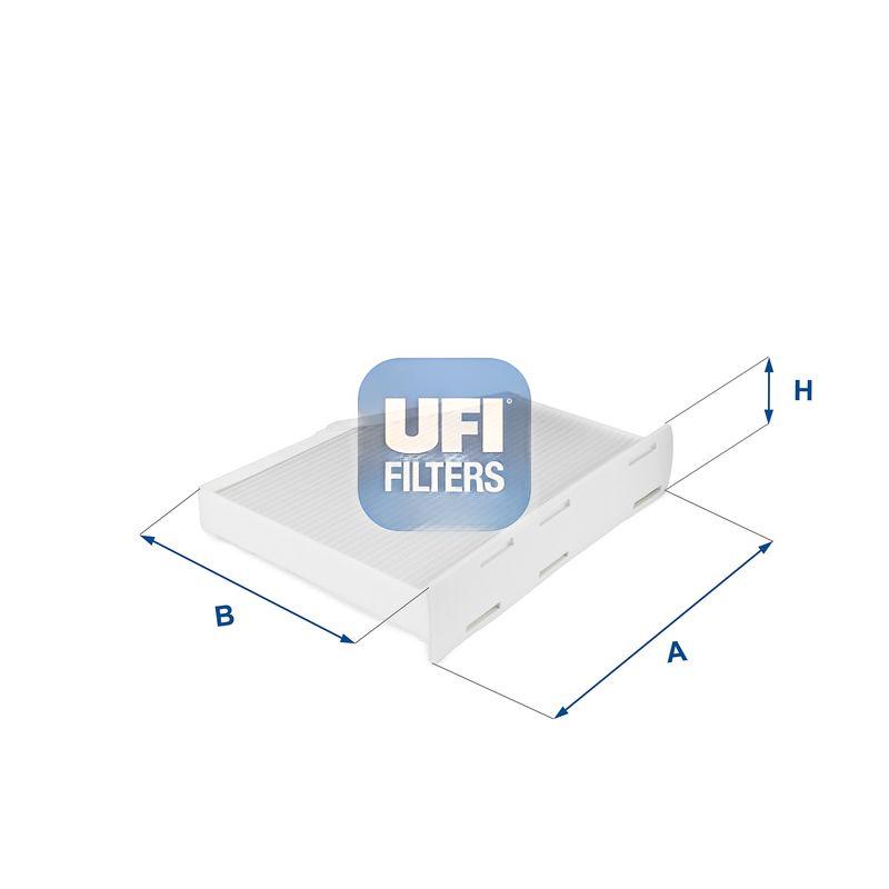 Фільтр, повітря у салоні, 57мм, пиловий фільтр, Ufi 53.148.00