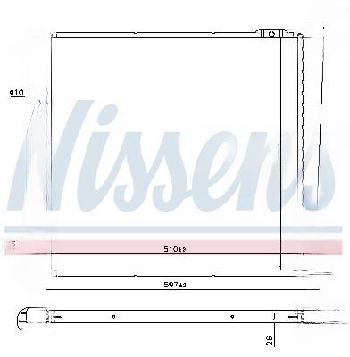Радіатор, система охолодження двигуна, Nissens 606482