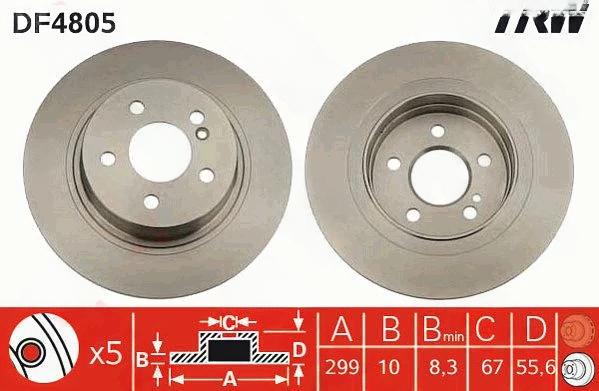 Гальмівний диск, Trw DF4805