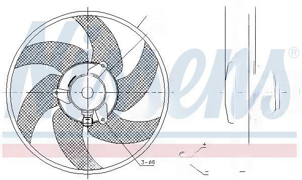 Вентилятор, система охолодження двигуна, Nissens 85950