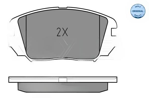 Комплект гальмівних накладок, дискове гальмо, Meyle 0252461817/W