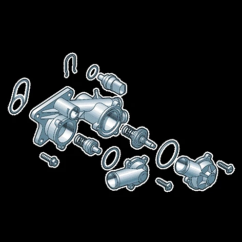 Термостат, охолоджувальна рідина, VW Jetta 1.6 (11-), Polo (10-)/Skoda Fabia (09-14), Rapid (13-)/Seat Ibiza (13-15) (03C121111AE) VAG, Vw 03C121111AE