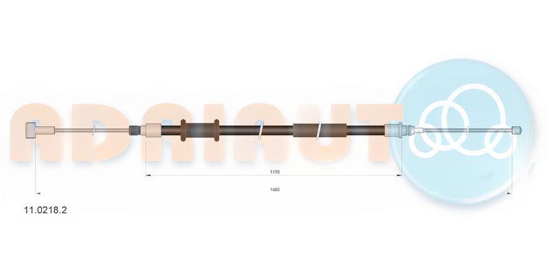 Тросовий привод, стоянкове гальмо, Adriauto 11.0218.2