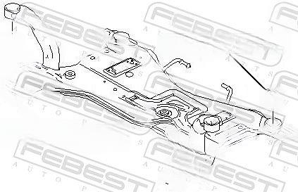 Опора, балка моста, задня вісь знизу, FORD FOCUS II CB4 2008-2011), Febest FDAB-CB4F2