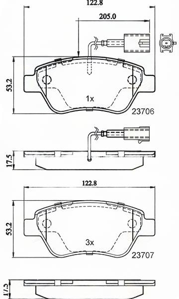 Комплект гальмівних накладок, дискове гальмо, Comline CBP11037