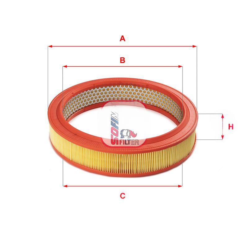 Повітряний фільтр, фільтрувальний елемент, AUDI/FORD/VW "1,0-1,8 "75-84, Sofima S7460A