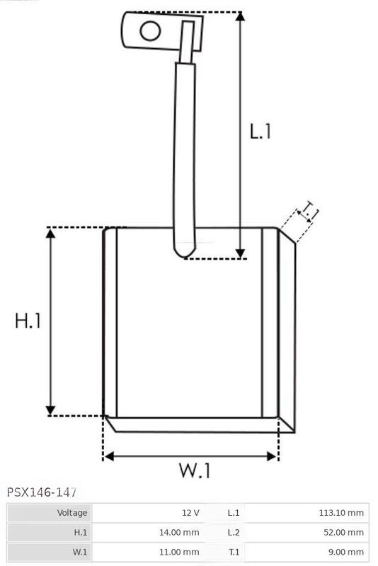 Вугільна щітка, стартер, Auto Starter PSX146-147