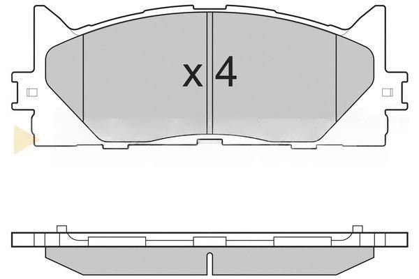 Комплект гальмівних накладок, дискове гальмо, Bremsi BP3253