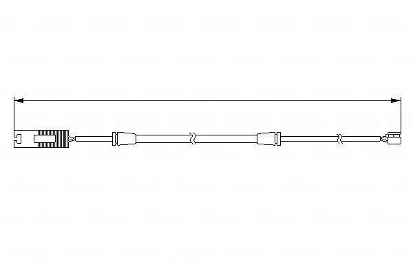 Конт. попер. сигналу, знос гальм. накл., BMW 7 E38 96-, Bosch 1987474954