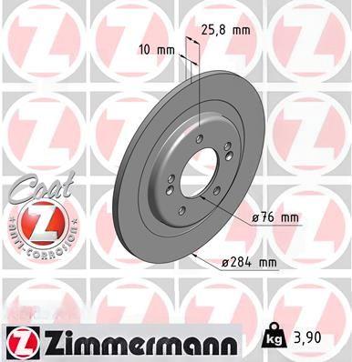 Гальмівний диск, Zimmermann 285.3529.20