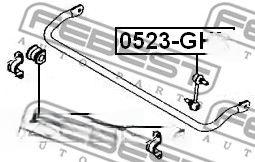Втулка, стабілізатор, Febest MZSB-GHR