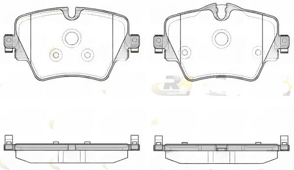 Комплект гальмівних накладок, дискове гальмо, Roadhouse 2162508