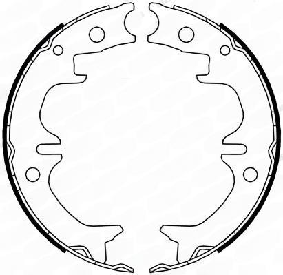 Комплект гальмівних колодок, стоянкове гальмо, Ferodo FSB4069