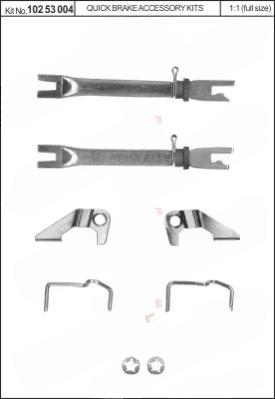 Комплект регуляторів, барабанне гальмо, Chevrolet Aveo/Daewoo Lanos/Opel Astra F 79- (к-кт), Quick Brake 10253004