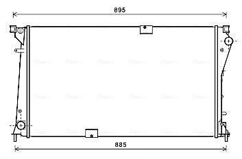 Радіатор, система охолодження двигуна, RENAULT Радіатор охолодження Trafic II, Opel Vivaro, Nissan 2.0/2.5dCi 06-, Ava RTA2490