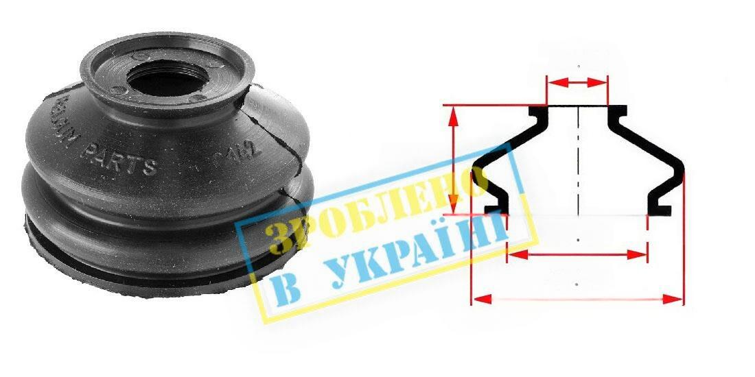 Пильник опори кульової рульового наконечника (універсальний) (34х12x24), Belgum Parts BG0142