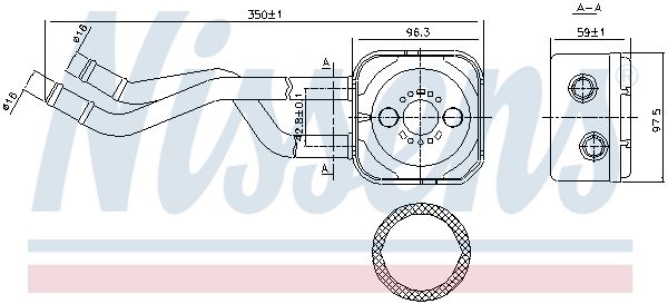 Охолоджувач оливи, моторна олива, VW Оливний радіатор Bora, Golf IV 1.6 00-, Nissens 90685