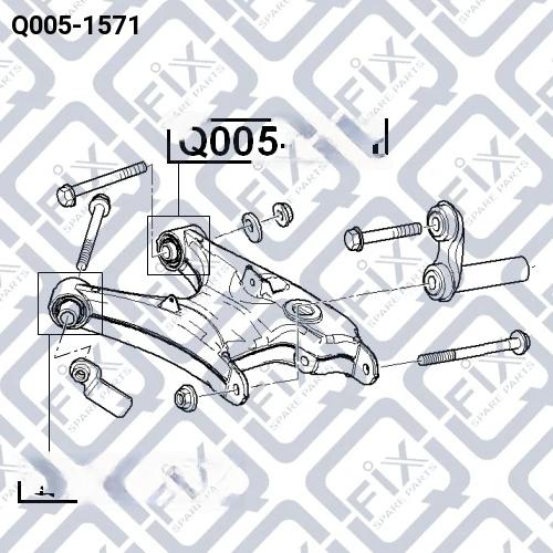 Опора, важіль підвіски, Q-Fix Q005-1571