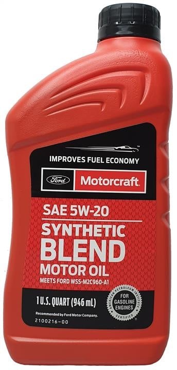 Моторна олива, Ford Motorcraft Synthetic Blend 5W-20, 0,946л., Motorcraft XO5W20-Q1SP