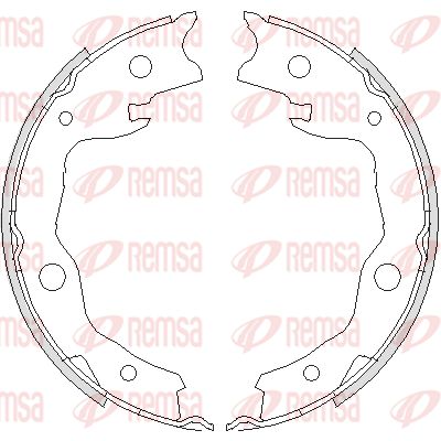Комплект гальмівних колодок, стоянкове гальмо, Remsa 4752.00