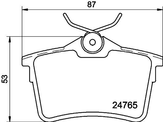 Комплект гальмівних накладок, дискове гальмо, Hella 8DB355014-081