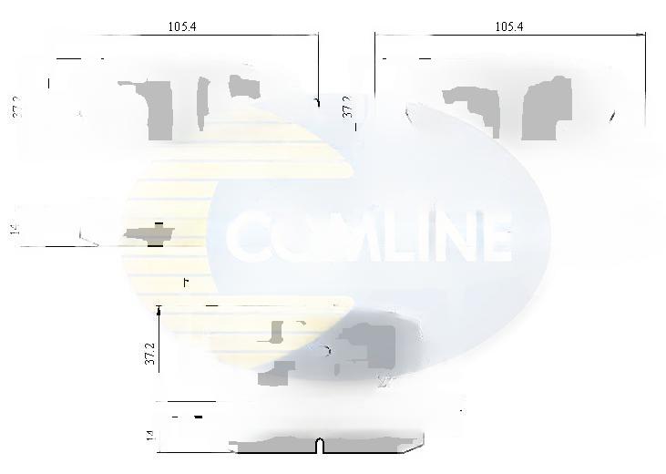 Комплект гальмівних накладок, дискове гальмо, Comline CBP3912