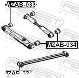 Опора, важіль підвіски, Febest MZAB-033