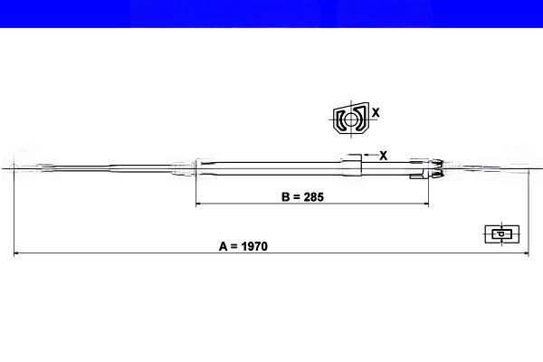 Тросовий привод, стоянкове гальмо, Ate 24.3727-0444.2