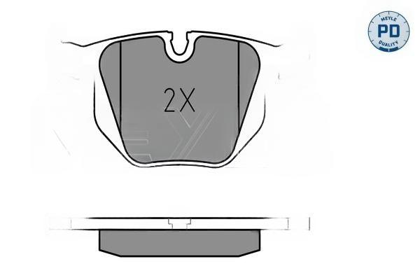 Комплект гальмівних накладок, дискове гальмо, Meyle 0252148717PD