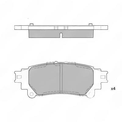 Комплект гальмівних накладок, дискове гальмо, Hi-Q SP1458