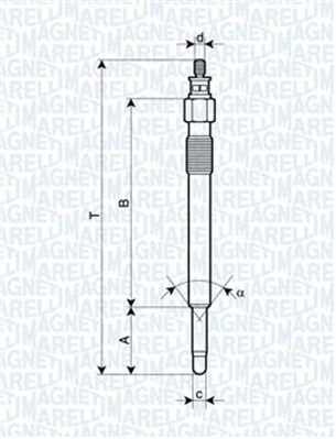 Свічка розжарювання, LAND ROVER DEFENDER,DISCOVERY,RANGE ROVER I,II [062900020304], Magneti Marelli 062900020304