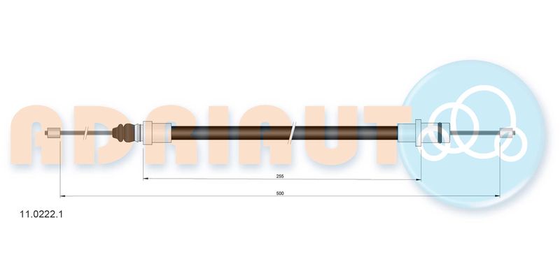 Тросовий привод, стоянкове гальмо, Adriauto 11.0222.1