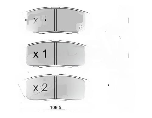 Комплект гальмівних накладок, дискове гальмо, Metelli 2203580