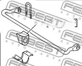 Втулка, стабілізатор, Febest BZSB-463F