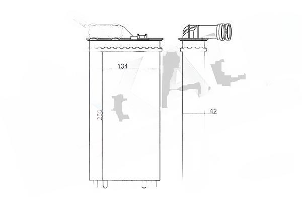Теплообмінник, система опалення салону, Kale Oto Radyatör 346280