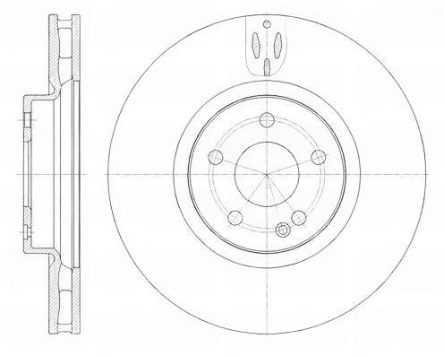 Гальмівний диск, передня вісь, з вентиляцією, 330мм, кількість отворів 5, Vito 14-, Remsa 61657.10