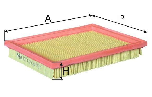 Повітряний фільтр, фільтрувальний елемент, Fiesta -08/1.25/1.3/1.4/1.6 Fusion/Mazda 2 02-, Mfilter K729