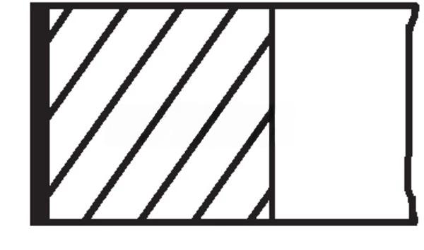 Комплект поршневих кілець, 84,0мм, BMW 3/5/7/X5 3.0D (M57) (84.0mm/STD), Mahle 08324N0