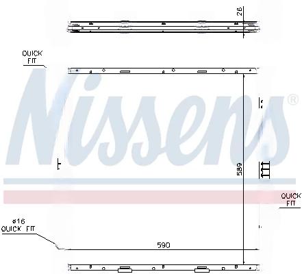 Радіатор, система охолодження двигуна, BMW X5 E53 (00-), Nissens 60788A