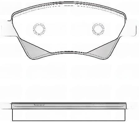 Комплект гальмівних накладок, дискове гальмо, Remsa 0976.20