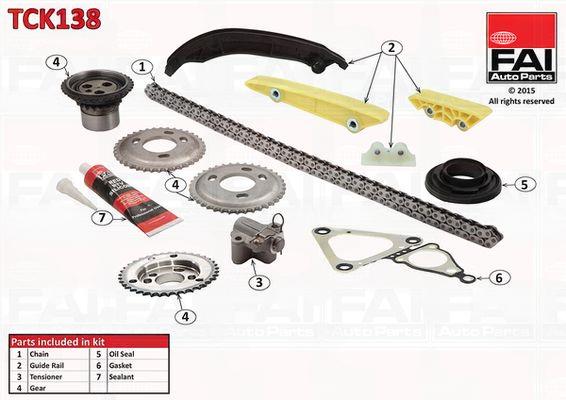 Комплект ланцюгів привода, Fai Autoparts TCK138