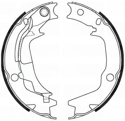 Комплект гальмівних колодок, стоянкове гальмо, Remsa 4244.00