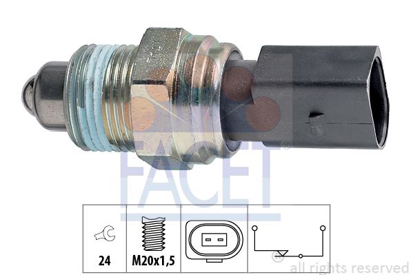 Перемикач, ліхтар заднього ходу, Facet 7.6205