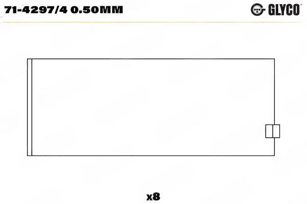 Підшипник шатуна, Glyco 71-4297/40.50MM