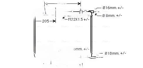 Радіатор, система охолодження двигуна, Ava PE2300