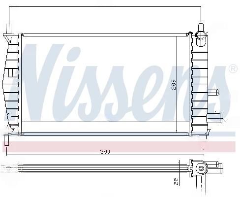 Радіатор, система охолодження двигуна, Nissens 62085A